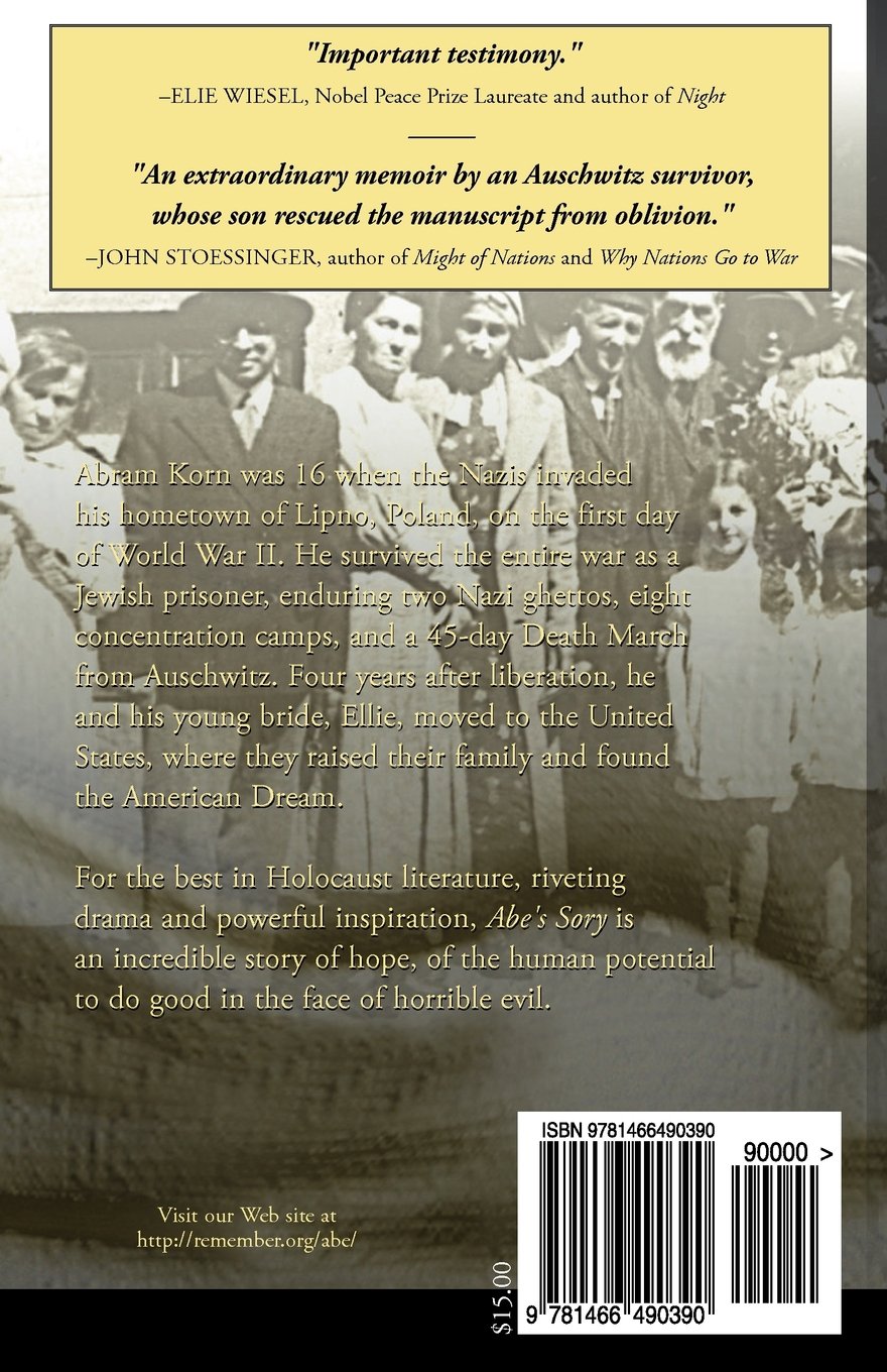 Abe's Story Back Cover